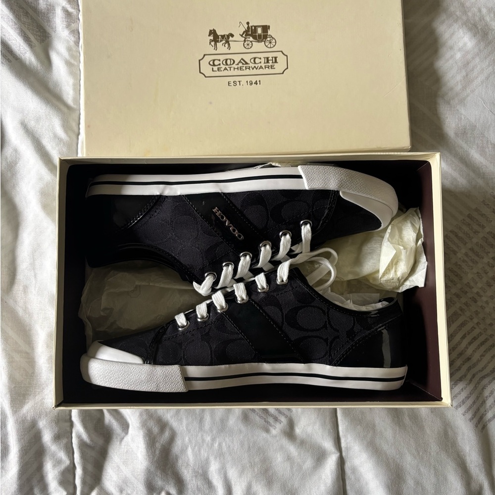 Brand New & Never Worn Coach Black and White Sneakers